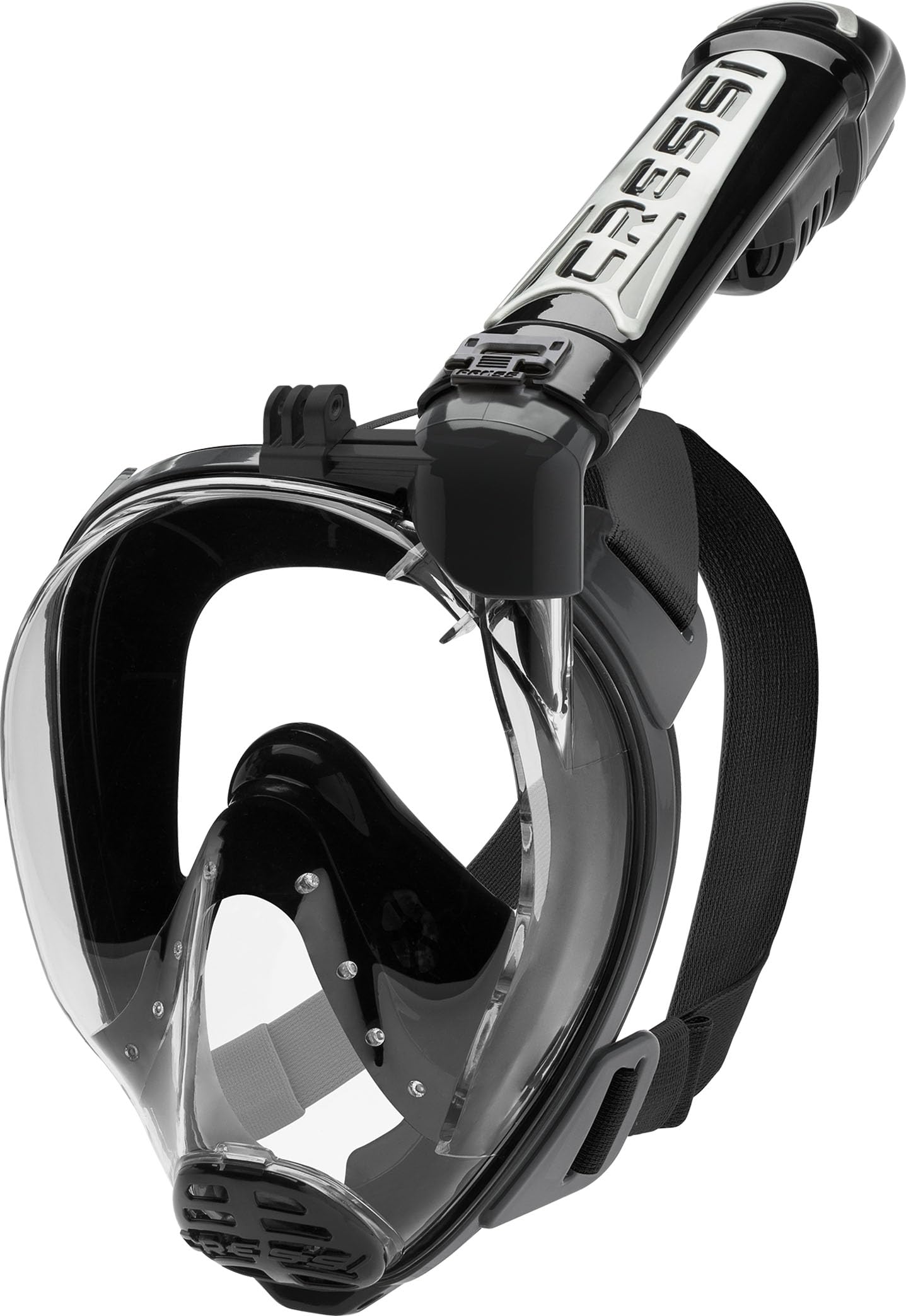 Cressi Duke Full Face Snorkel Dry Mask - Available in Standard Version or with Action Cam Holder, Adult Unisex