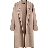 LILLUSORY Women's Long Dressy Cardigan Sweaters Fall Oversized Cozy Jacket Outfits 2025 Date Night Winter Trench Coats