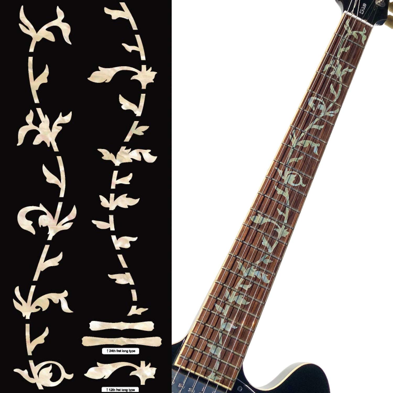Inlaystickers Fret Markers for Guitars - Tree Of Life - Aged White Pearl, FT-050TG-AW
