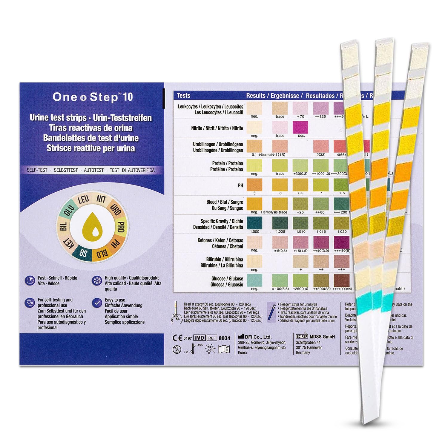 Family Health Urine Screening Test for Liver, Kidney, Heart, Blood, Urinary Tract (6 Tests)