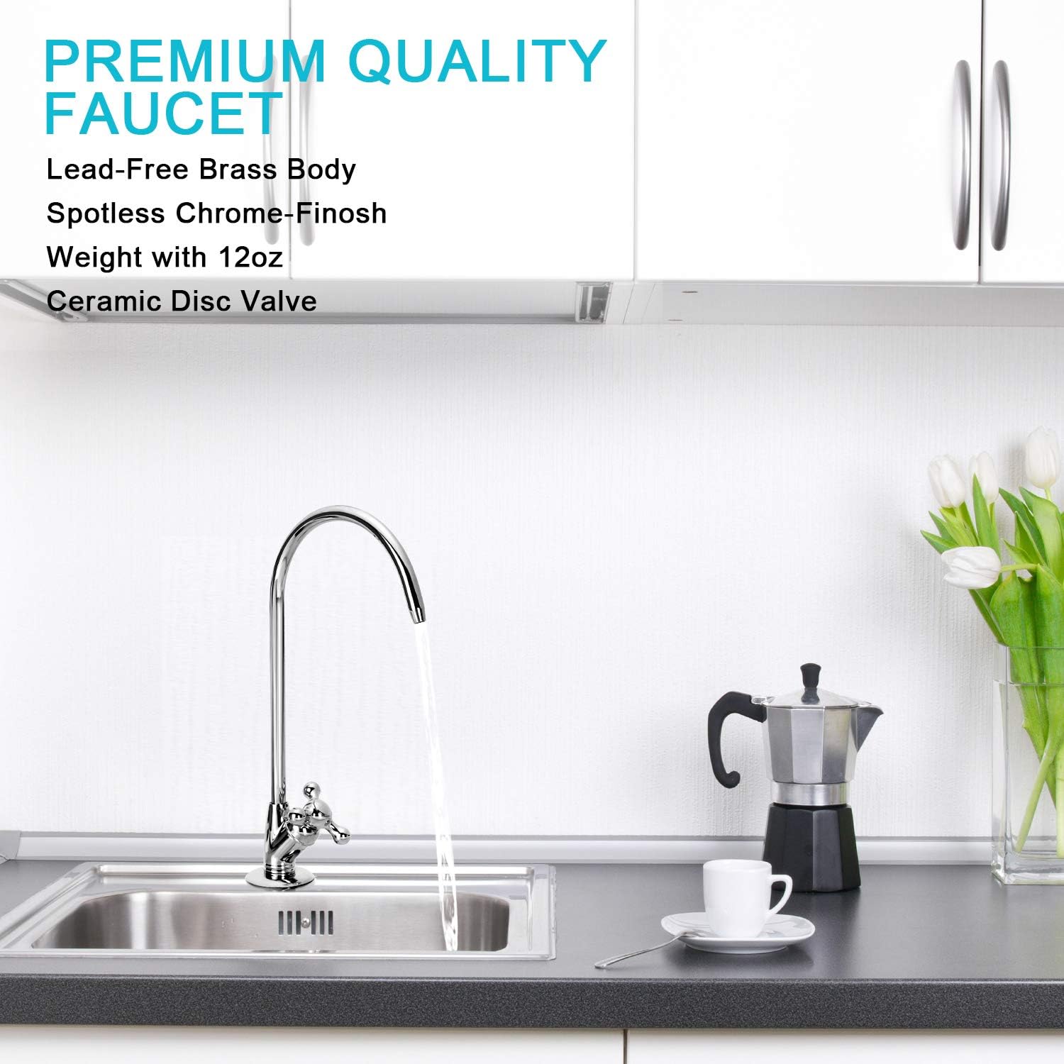 HARUE Water Filter，Under Sink Water Filter，Tap Water Filter，Zero Water Filter，Food Grade Stainless Steel，Level Five Filtering System - - 
