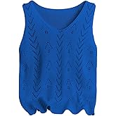 SHEWIN Womens Summer Tops Sleeveless Beach Vacation Clothes Crochet Sweater Vest Casual Tank Top Pullover 2026