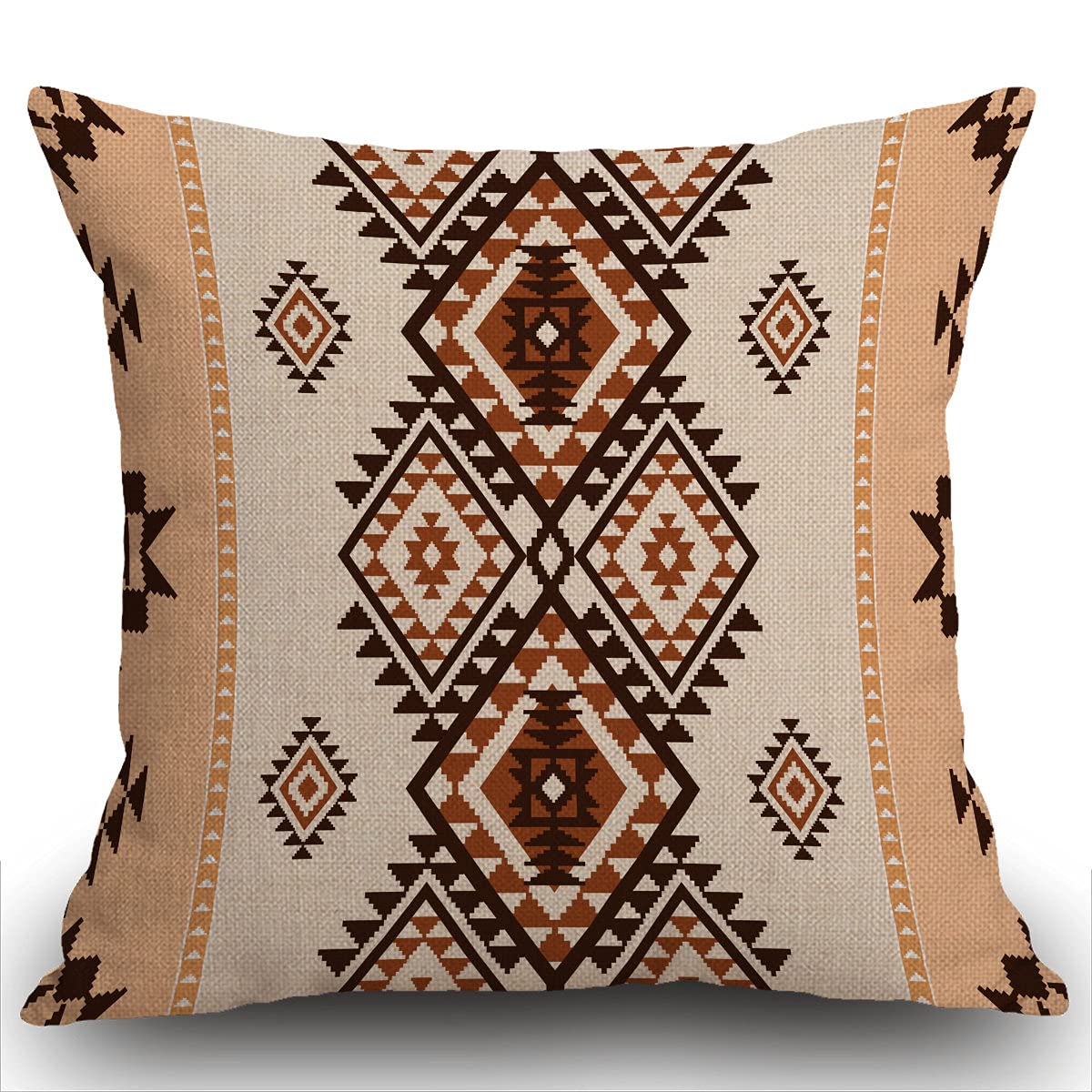 Smooffly American Ethnic pattern Cushion Cover Throw Pillow Cover Home Decor Standard Size Pillowcase 18x18 inches