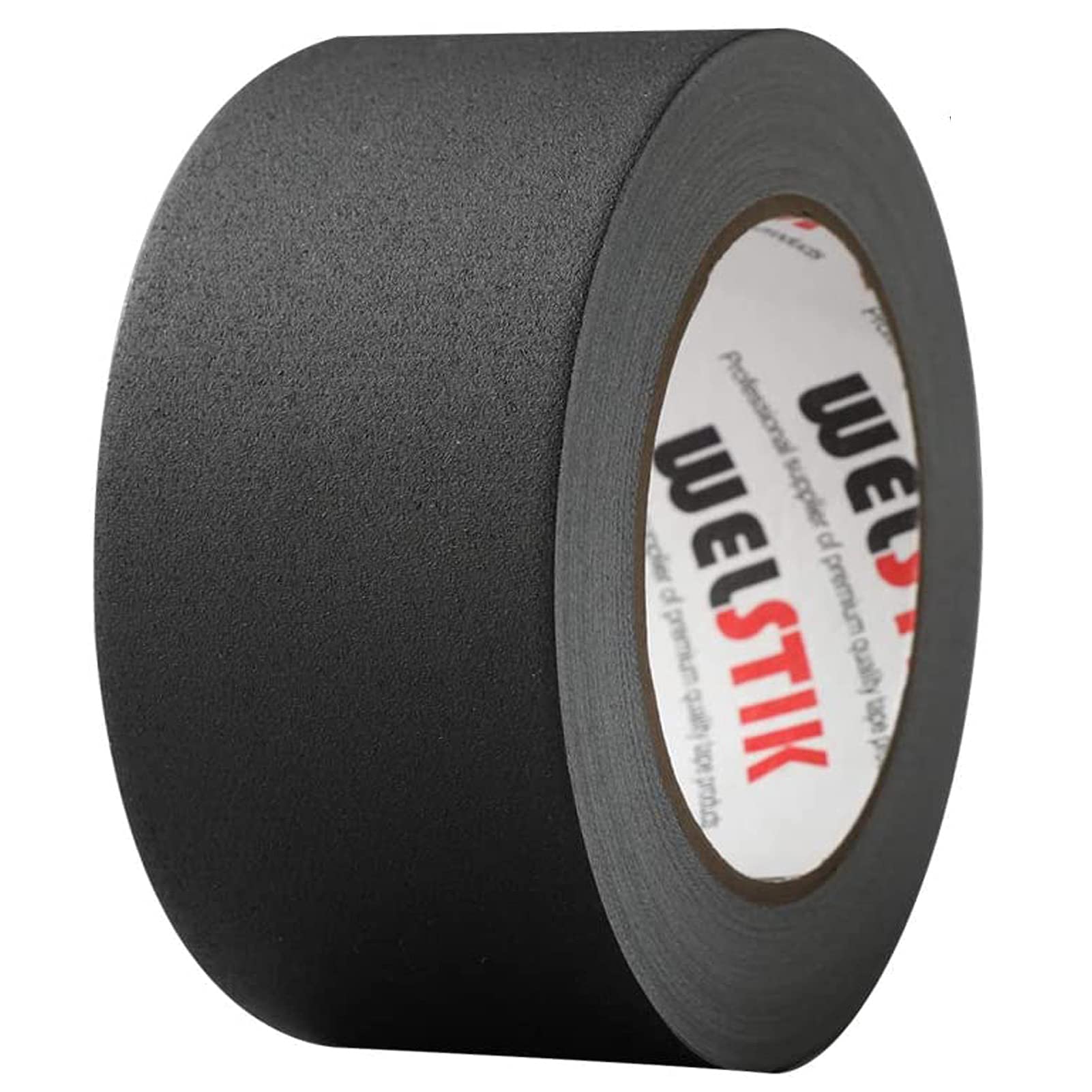 WELSTIK 50mm X 30.2m Black Matt Cloth Gaffer Tape, Non-Reflective, Easy to Rip
