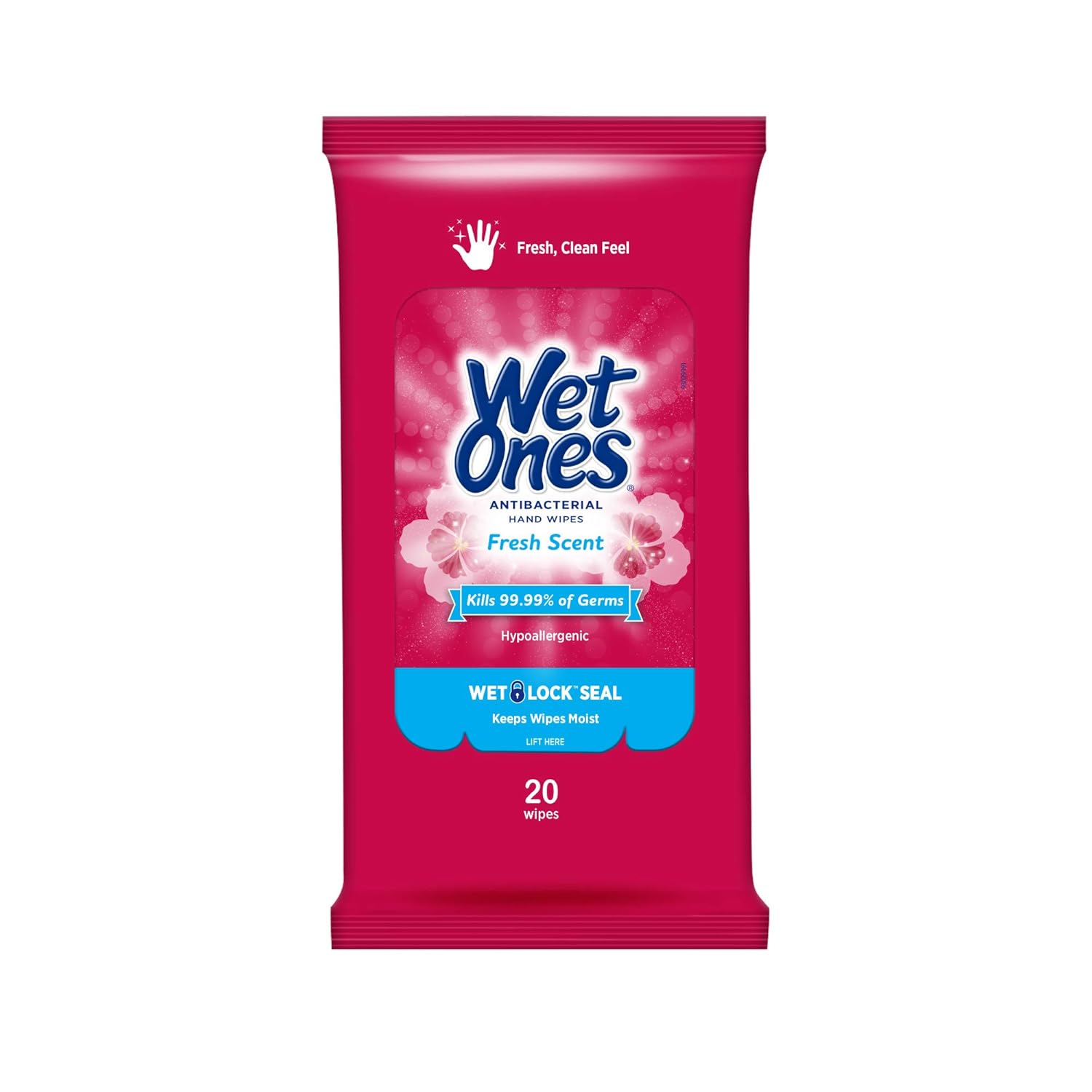 Wet Ones Antibacterial Hand Wipes, Fresh Scent, 20 Count (Pack of 10), Packaging May Vary : Beauty