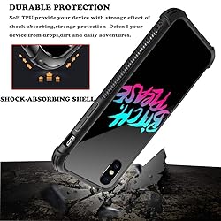 CARLOCA iPhone Xs Case,Funny Adult Bitch iPhone X