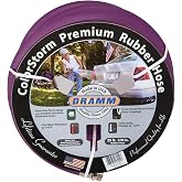 Dramm ColorStorm Premium Rubber Garden Hose &ndash; 50 ft Heavy Duty 5/8" Water Hose &ndash; Kink Resistant, Crush-Proof Nickel-Plated Couplings &ndash; Made in USA - Berry