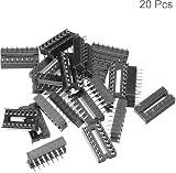 sourcing map 20Pcs DIP IC Socket Adapter 16 Pin 2.54mm Pitch Flat Circuit Chip view 3