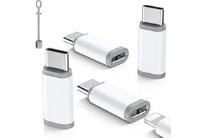 4 Pack Lightning to USB C Adapter for iPhone 15/16/17 Pro Max/Plus,Samsung S25,Google Pixel, Nintendo Switch, USB Type C to L
