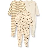 Amazon Essentials Unisex Babies' Footed Sleep and Play, Pack of 3