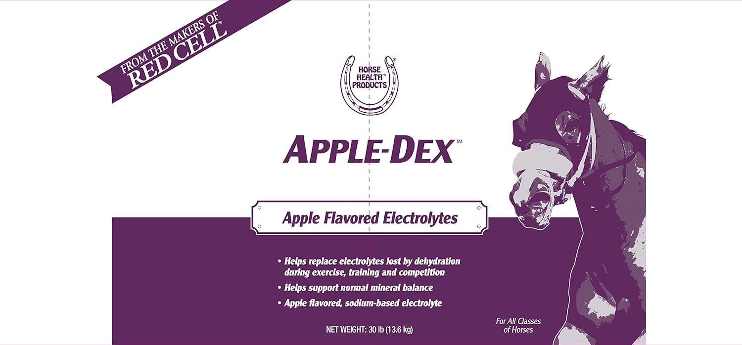 Horse Health Apple-Dex Apple-Flavored Electrolytes, 30-Pound: Pet Supplies
