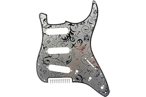 OVSAL Stainless Steel Guitar Pick guard 11 holes SSS Single Coil Mounting Screws 9/32''Potentiometer Metal Electric Guitar Pickguard Compatible with Stratocaster Strat ST Style Guitar (Chrome)