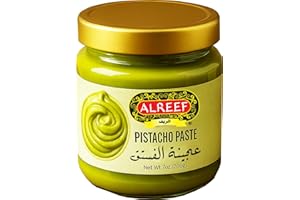 Alreef Pistachio Paste Sweet Spreadable Paste, 7 oz (200g) Rich & Nutty Pistachios Cream for Knafeh Dubai Pistachio Chocolate Bars, No GMO
