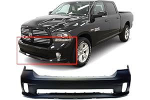 FitParts Compatible With Front Bumper Cover Dodge RAM 1500 2013-2018 Sport & Express Extended Standard Crew. New, Primed With Fog Light Holes. CH1000A10 68197698AA