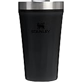STANLEY Everyday Tumbler 16 oz | Press Fit Drink Through Lid | Beverage, Coffee, and Cocktail Cup | Insulated Stainless Steel Wine Glass | BPA-Free | Black 2.0