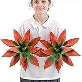 Velener Fake Agave Artificial Plant, Red Fake Plant for Room Decor, Unpotted Faux Agave Stems Plant for Fall Outdoor/Indoor Decor, 14 inches, Set of 2