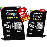 REVLIXI Google Review Stand -Boost Reviews w/Reusable Google Review Tap Card Stand & QR Code Stand- No App or Subscription - Android & iPhone Compatible-Boost Google Reviews for Online Growth