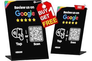 REVLIXI Google Review Stand -Boost Reviews w/Reusable Google Review Tap Card Stand & QR Code Stand- No App or Subscription - Android & iPhone Compatible-Boost Google Reviews for Online Growth