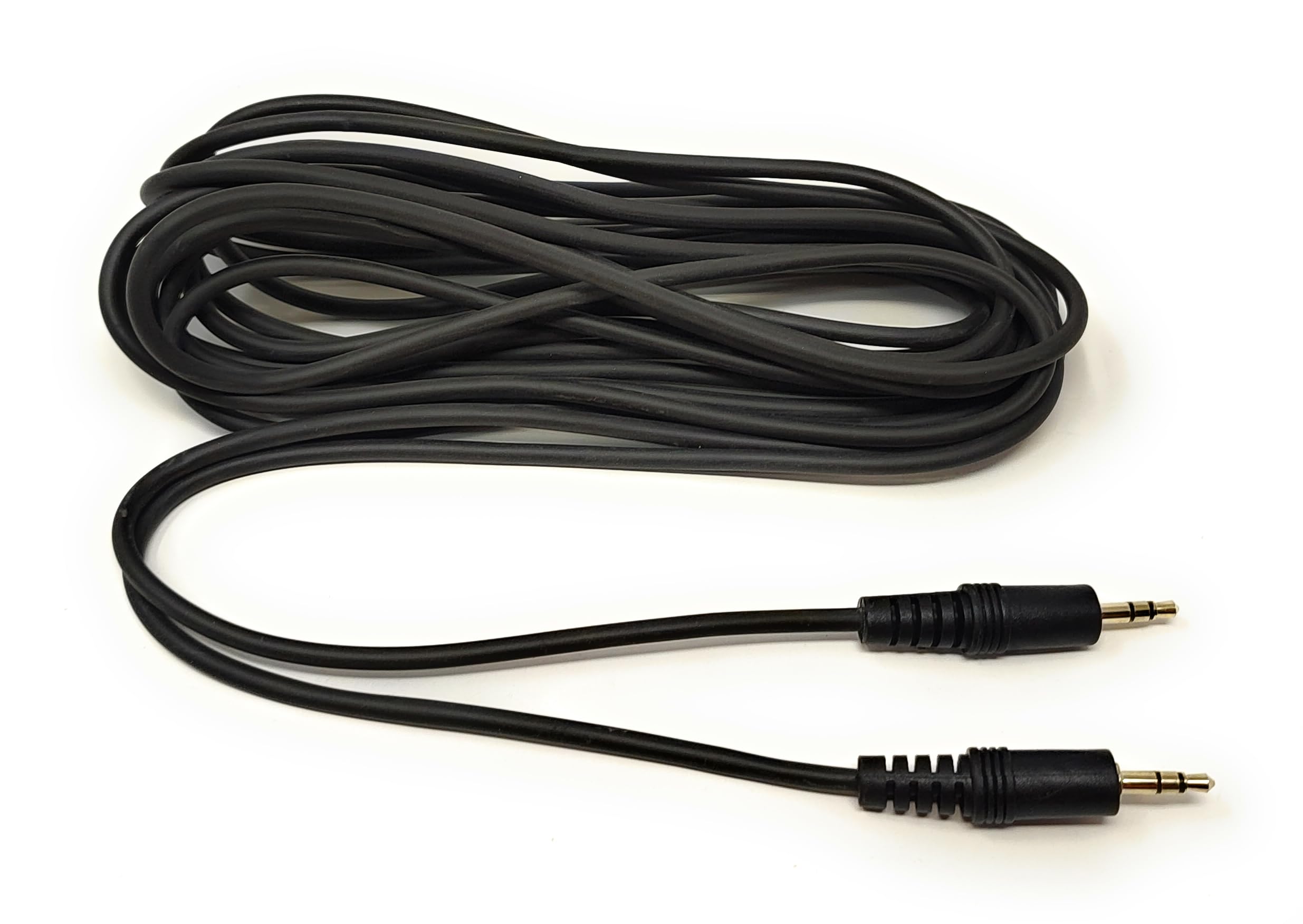 5m 3.5mm to 3.5mm Audio Cable Mini Jack Male to Male Stereo AUX Auxiliary TRS Lead Compatible with Headphone, Phone, Car Audio, Speaker, MP3, Home Stereo, Amp, TV, PC Laptop, HiFi (Black, 5m)