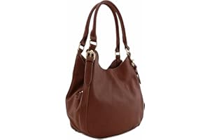 FASHIONPUZZLE Lightweight 3 Compartment Faux Leather Medium Hobo Bag