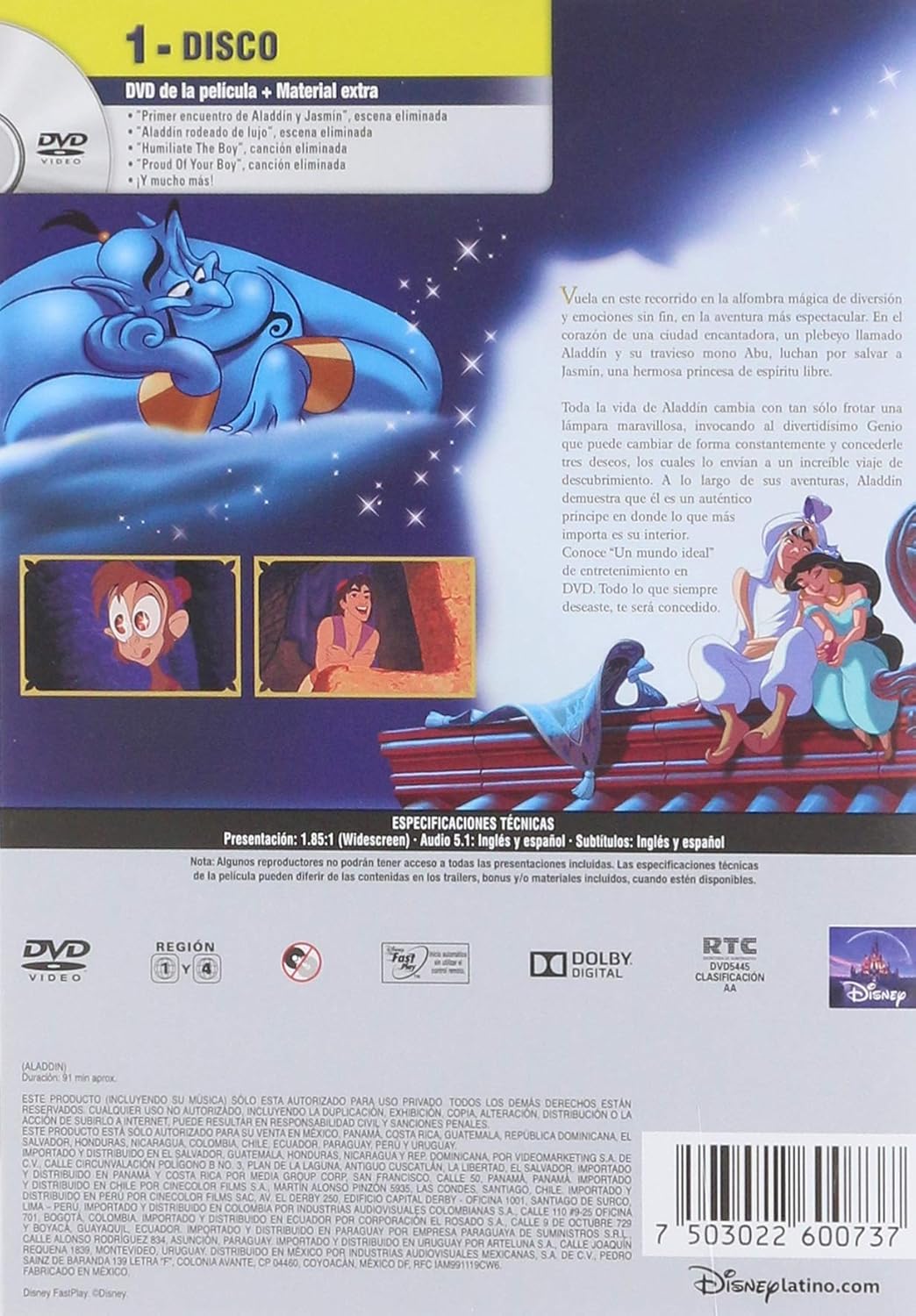 Amazon Com Aladdin Espanol Latino Movies Tv