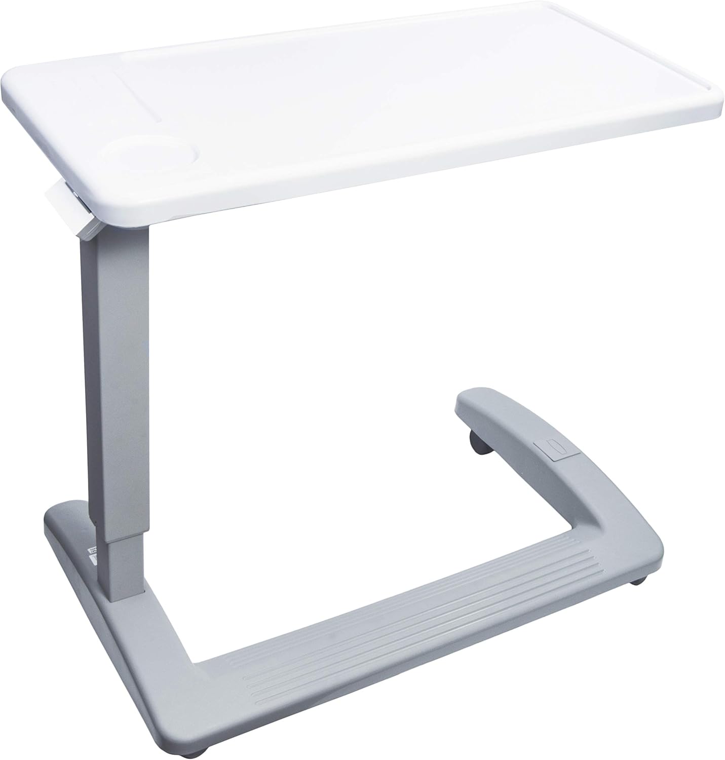 Vaunn Medical Deluxe Adjustable Overbed Bedside Table with Wheels (Hospital and Home Use): Health & Personal Care