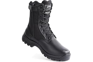 IODSON Men's Military Tactical Boots with Side Zipper, Puncture Resistant Work Boots, Desert Combat Boots, Army Jungle Boots, 8 Inches Lightweight Hiking Boots