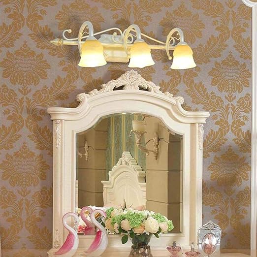 Mjy Mode Spiegel Lampen Retro Bad Continental Eisen Glas Satiniert Lampenschirme Frontleuchten Kosmetikspiegel Creative Badezimmer Lampen Spiegel Der Scheinwerfer B 60cm Amazon De Baumarkt