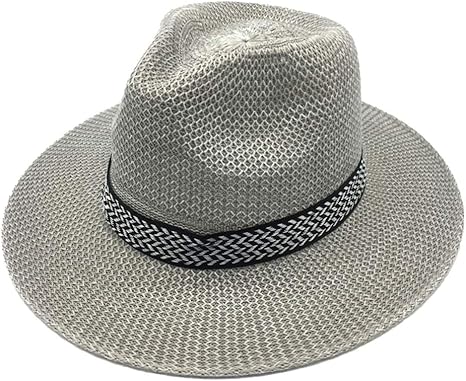 gray panama hat