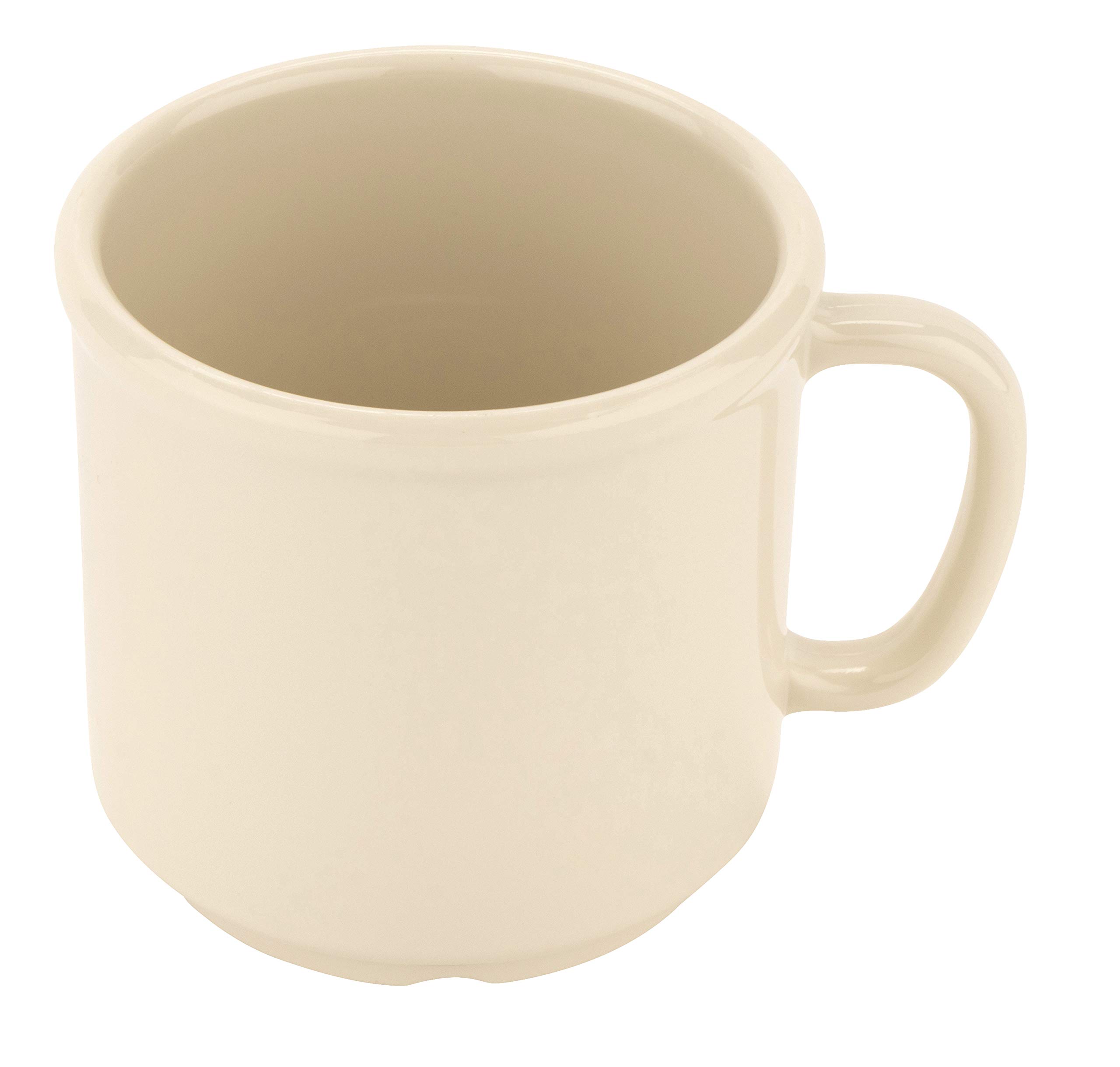 S-12-IV-EC Shatter-Resistant Coffe Mug, 12 Ounce, Ivory (Set of 4)