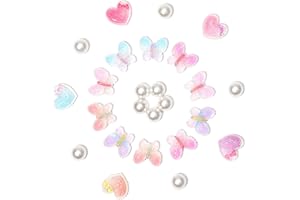 Ziigole Pink Cute Flower Shoe Charm for Kids, Lovely Shoe Chains for Clog Sandal, DIY Butterfly Bow Shoe Decoration Charms for Girls, Party Favor