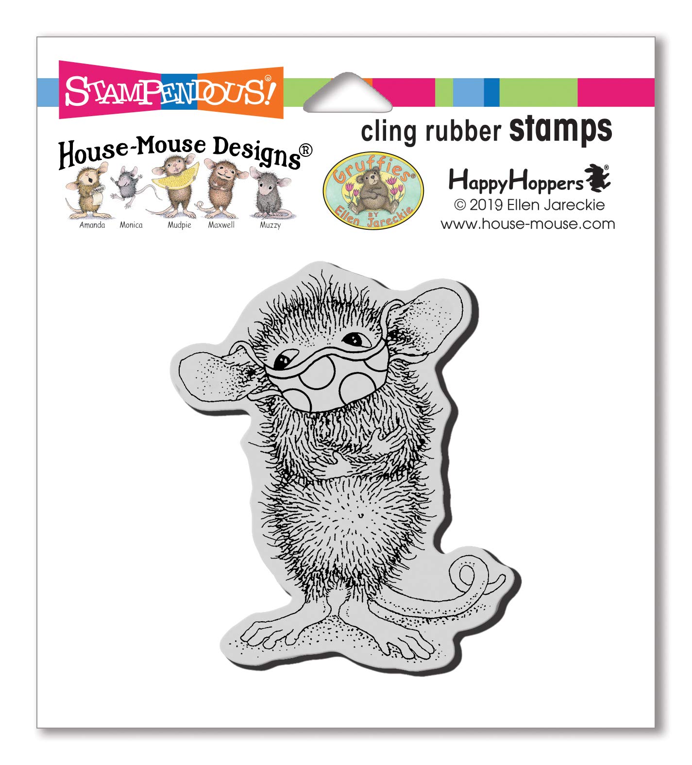 Stampendous Masked Maxwell Cling Rubber Stamp, ONE