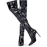 GENSHUO Over the Knee Boots for Women with Heel Suede Thigh High Boots Stretch Sexy Pointed Toe Stiletto Long Boot Shoes
