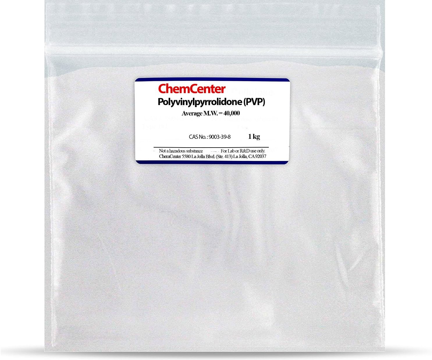 Polyvinlypyrrolidone, Povidone (PVP-40),k-30, Ultra Pure, 1 kg