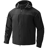 Flyplus Men's Waterproof Tactical Jacket Windproof Hooded Lightweight Windbreaker Rain Coat For Hiking Hunting 6 Pockets
