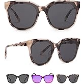 DIFF Gia Designer Oversized Square Sunglasses for Women | Fashionable & Trendy Eyewear | 100% UVA/UVB Protection