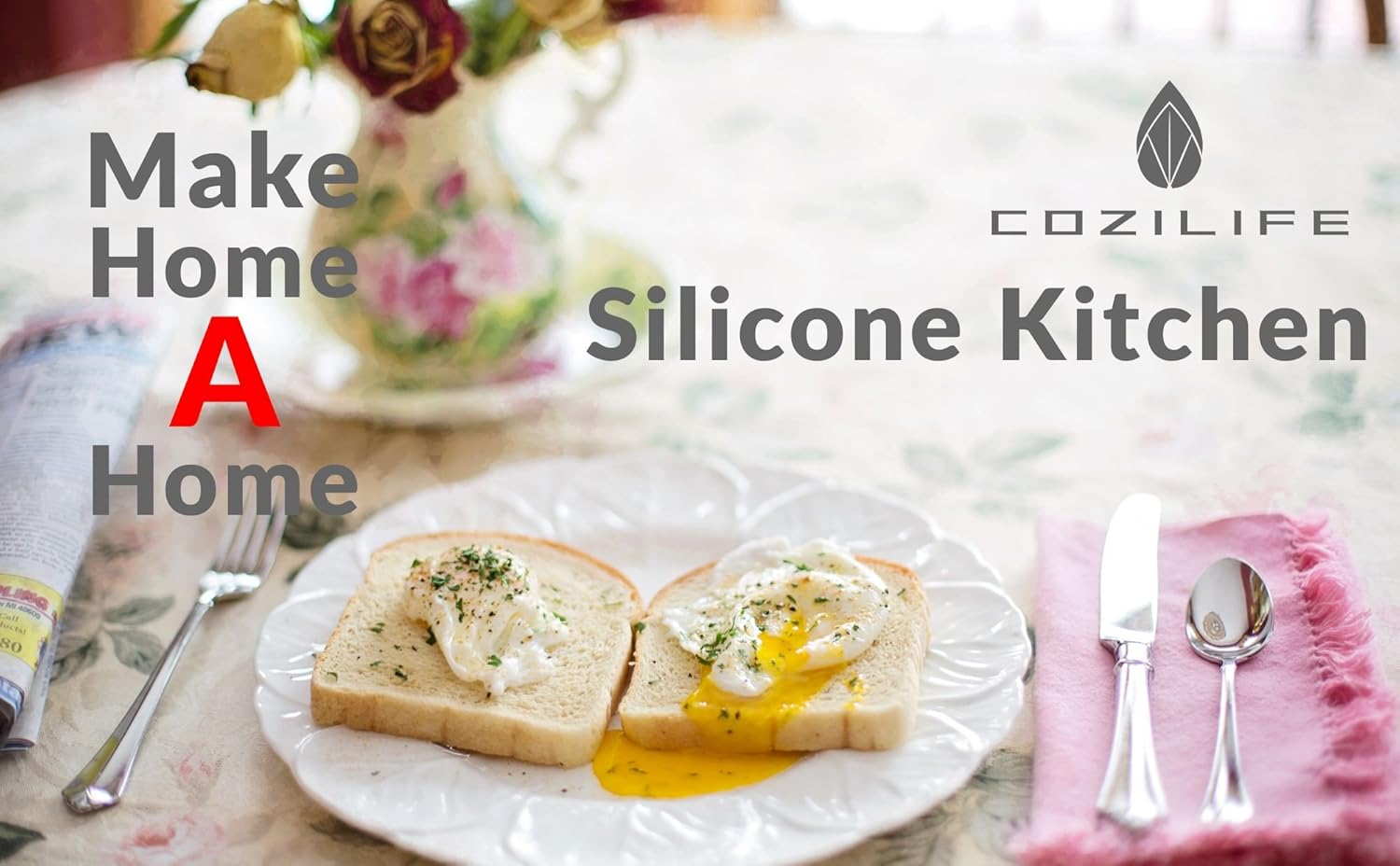 Egg Poacher – COZILIFE Silicone Egg Poaching Cups with Ring Standers, For Microwave or Stovetop Egg Cooking, Kraft Box Packing, BPA Free, Pack of 4: Kitchen & Dining