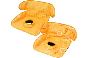 THINK GOOD TOTS Orange Piddle Pad 2-Pack – Waterproof Car Seat & Stroller Protector for Potty Training Toddlers & Babies, Machine Washable, Anti-Slip Backing, Universal Fit