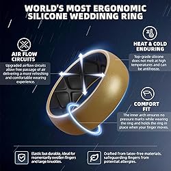 Egnaro Silicone Ring Men 1/4/5/6/7 Multipack of