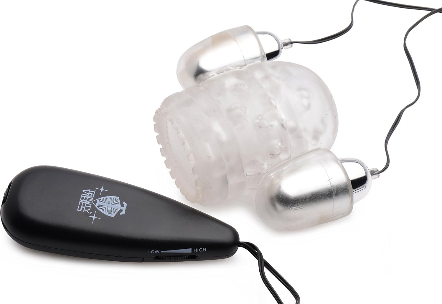 Dual Vibrating Penis Head Teaser, Clear - Image 3
