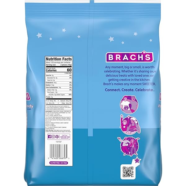 BRACH’S STAR BRITES, PEPPERMINT, INDIVIDUALLY WRAPPED, MADE WITH REAL PEPPERMINT OIL, 64OZ, 360CT