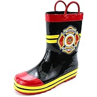 Fireman Firefighter Boys Girls Costume Style Rain Boots (Toddler/Little Kid)