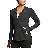 G Gradual Women's Lightweight Athletic Jacket Sun Protection UPF 50+ Zip Up 4 Pockets Long Sleeve Shirts Workout Running