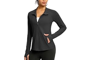 G Gradual Women's Lightweight Athletic Jacket Sun Protection UPF 50+ Zip Up 4 Pockets Long Sleeve Shirts Workout Running