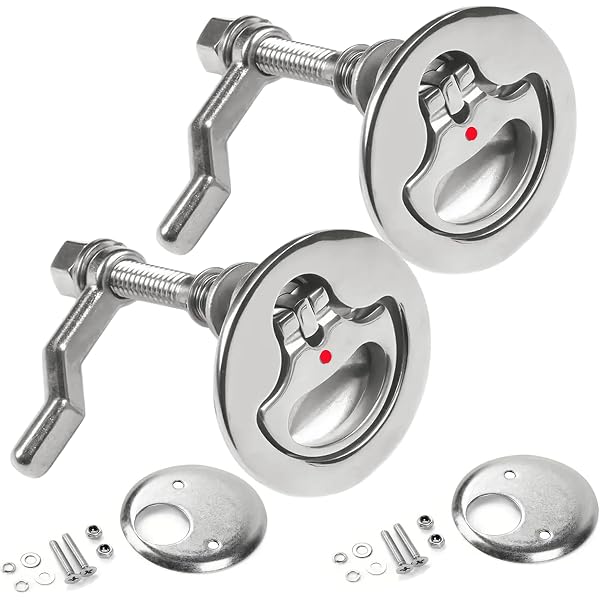 316 Stainless Steel Hatch Cover Pull Handle With Spring Button – For Boat & Yacht (1/4" Dia, 2-1/8" Length) - View #3