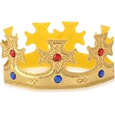 RAHHLIZS Gold King Crown for Boys Girls, Birthday Prince Crown for Boys | Soft Birthday Crown Queen Crown Gift for Parties Accessory Party Party Supplies Halloween Photo Props Prom Decor