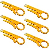 6 Pcs Mini Wire Stripper Tool, Small Wire Strippers, Mini Cable Stripper, Network Cable Cutter, Punch Down Tool, Network Wire Stripper, for RJ45/Cat5/Cat6 Data Lines Telephone Computer UTP Cable