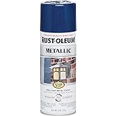 Rust-Oleum Stops Rust Metallic Spray Paint, Cobalt Blue | Rust Resistant, Indoor and Outdoor, Beautiful Finish on Metal, Wood and More, Sprays from Any Angle