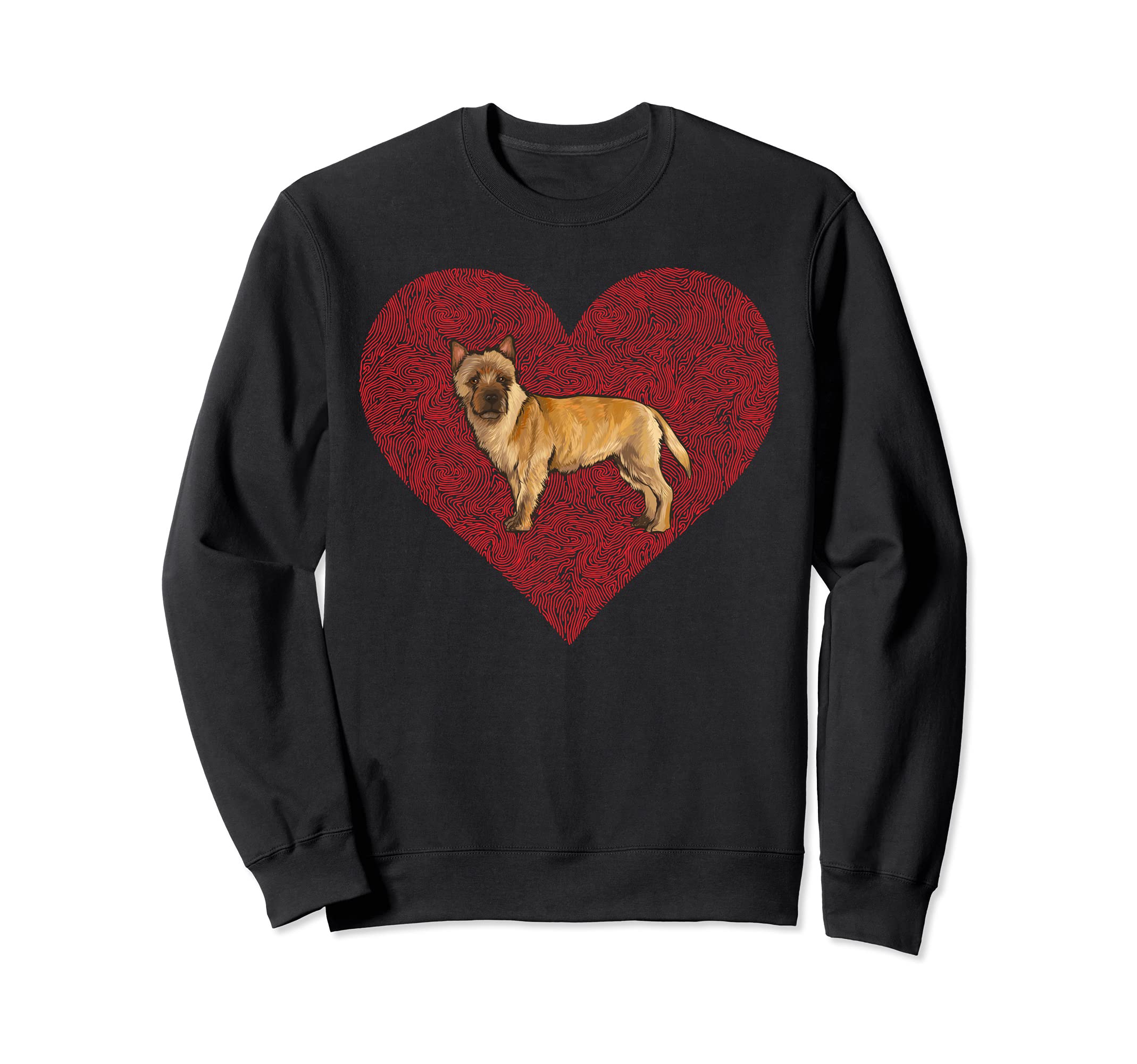 Cairn Terrier Valentines Day Dog Love Fingerprint Sweatshirt