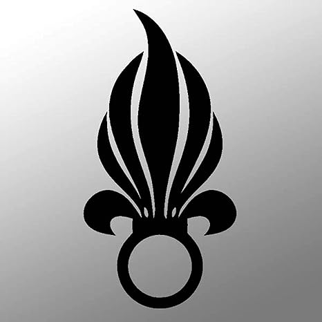 Amazon Fr Stickers Legion Etrangere Legion Etrangere Legion Ecussons Noir 5 X 10 Cm A011